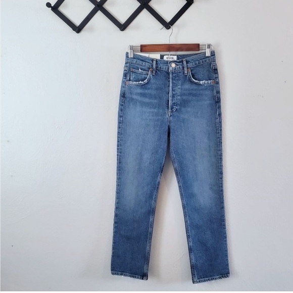 Agolde High Rise Riley Jeans in Frequency - Picture 5 of 5